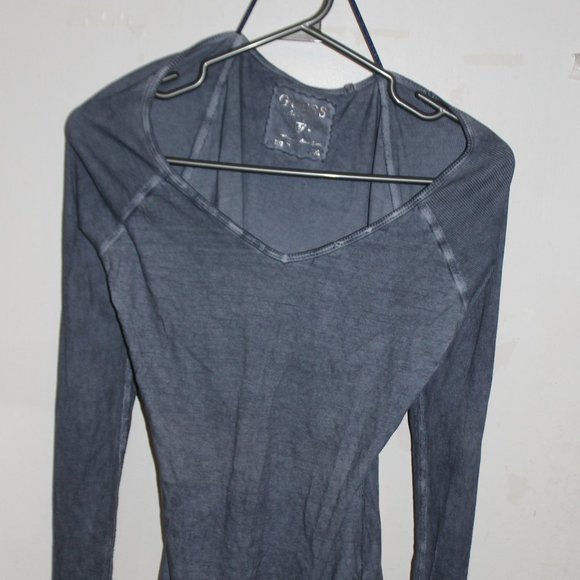 Blue long sleeve from Guess (womens) - Picture 1 of 2